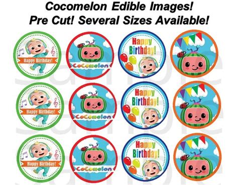 Paper And Party Supplies Personalized Cocomelon Cupcake Toppers Party