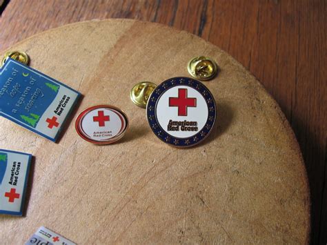 5 Vintage Red Cross Pins Lapel Pin American Red Cross Metal Etsy