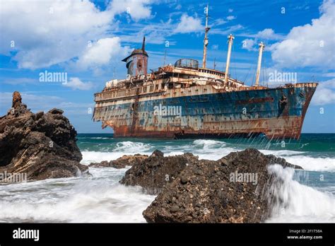 Ss American Star Shipwreck On Fuerteventura Canary Islands Spain