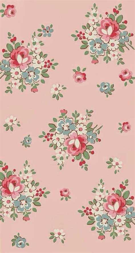 Cath Kidston Pink Floral Wallpaper Vintage Floral Backgrounds