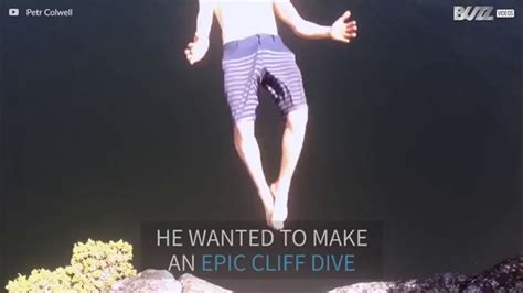 Cliff Jump Goes Wrong Worst Belly Flop Ever Youtube