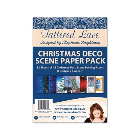 Art Deco Christmas Scene Paper Pack Tattered Lace