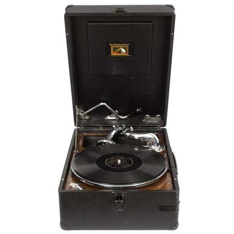Antique Portable Hmv Gramophone Mod 102 Black Circa 1935 At 1stdibs