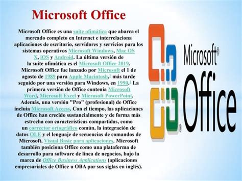 Historia Y Evolucion De Microsoft Office