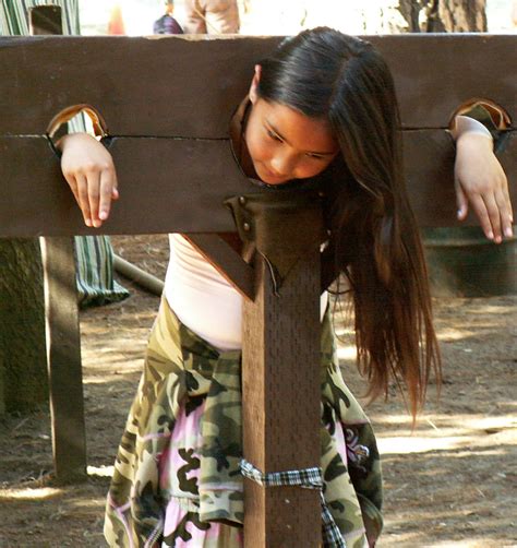 Young Woman In Stocks Not A Common Sight Round Heres My B Flickr