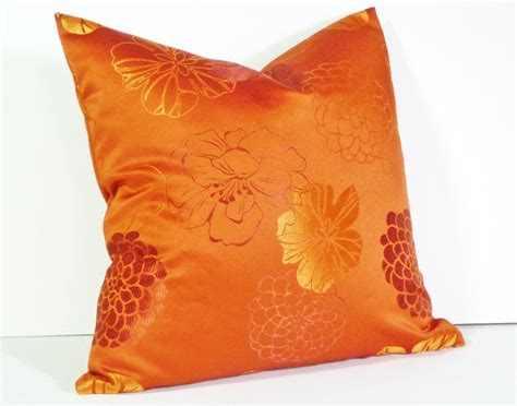 Orange Throw Pillow Decorative Pillows Bright By Pillowthrowdecor
