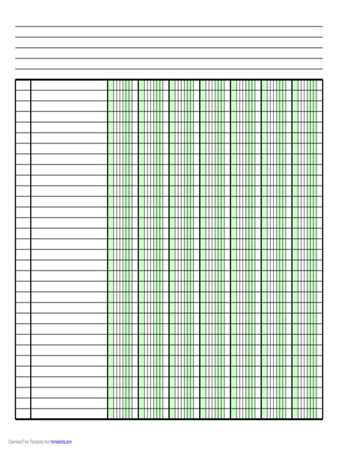 Columnar Pad Paper 63 Free Templates In Pdf Word Excel Download