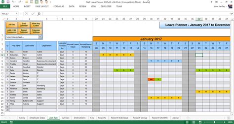Annual Leave Planner Template Planner Template Free