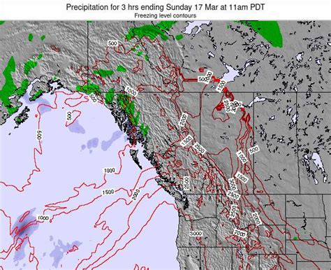 British Columbia Precipitation For 3 Hrs Ending Sunday 11 Jul At 11pm Pdt