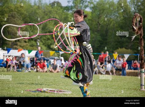 A Native American Hoop Dancer Performs At The 8th Annual Red Wing