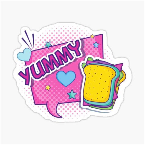 Cute Fun Colorful Yummy Sticker Sticker For Sale By