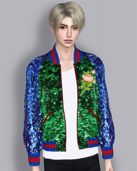 Dna Gucci Sequined Bomber Jacket By Tslok Sims 4 Sims 4 Cc Kids