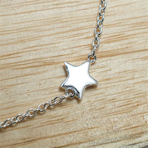 925 Silver Star Lariat Necklace 16 Inches Sterling Silver Etsy