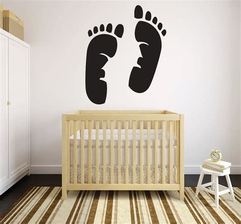Footprints Baby Infant Newborn Boy Girl Decor Peel And Stick Sticker