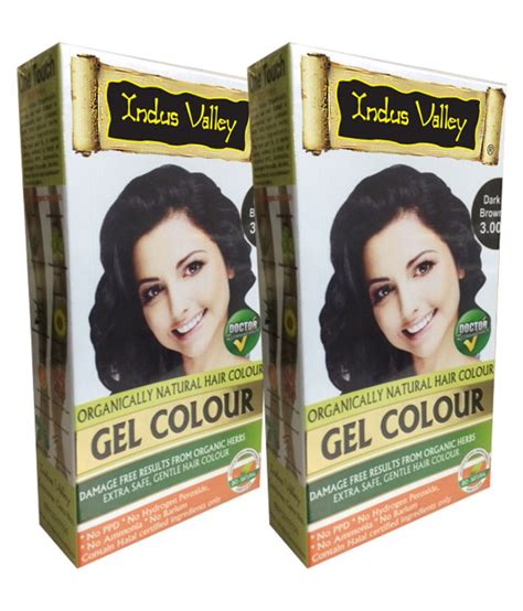 The indus valley gel hair color has lived up to all the expected areas of my use. Indus Valley Gel Color Dark Brown (Pack Of 2)