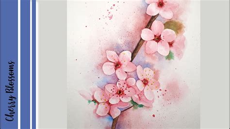 Cherry Blossoms How To Paint Cherry Blossoms With Watercolor Youtube