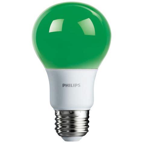 Green A19 Led Light Bulb Medium Base