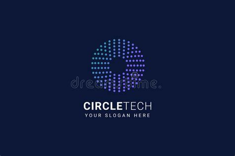 Abstract Circle Logo Creative Dynamic Round Logotype Stock Vector