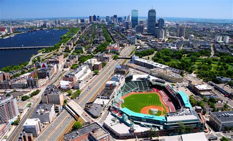 Aerial View Of Fenway Park On July 2011 In Boston Massachusetts East