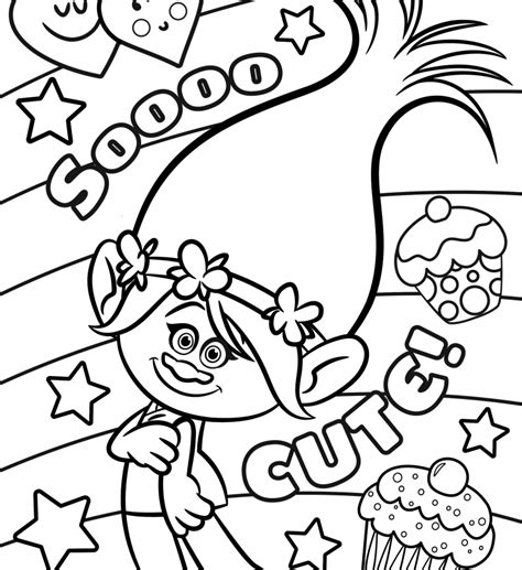 Branch Trolls Coloring Page Coloring Pages