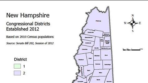 Maps New Hampshire Congressional Districts