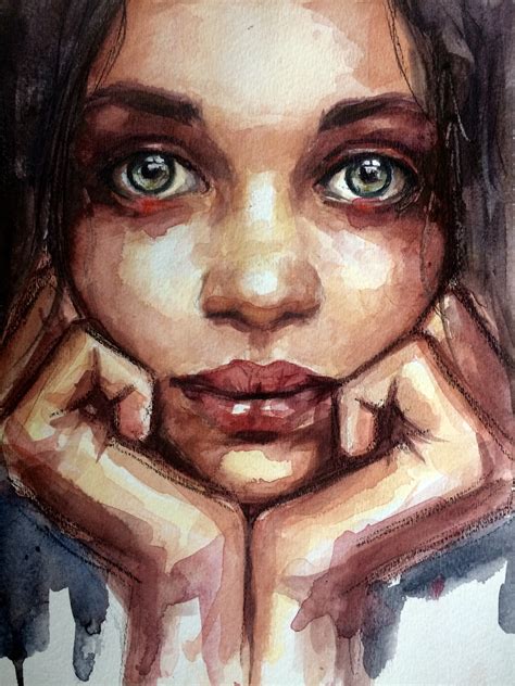 Acrylic Portraits Watercolor Style Kara Bullock Art School