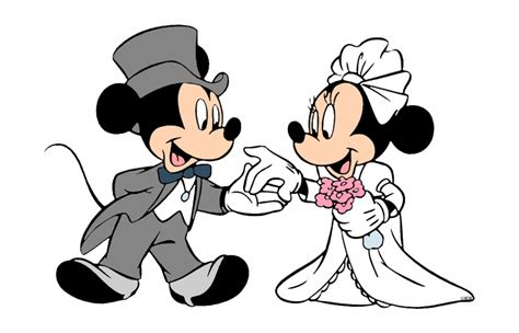 Groom Mickey Bride Minnies Wedding Day Mickey And Clip Art Library