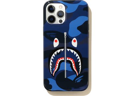 Bape Color Camo Shark Iphone 12 Pro Max Case Navy Ss21