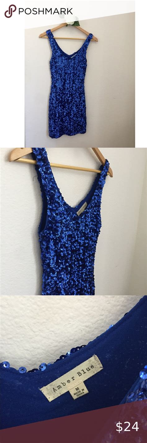 amber blue little royal blue sequence mini dress clothes design fashion anthropologie dress