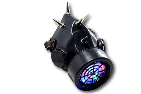 Tryptix Spiked Led Light Up Gas Mask Respirator Single