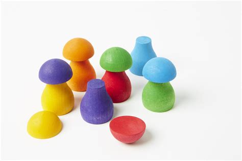 Grimms Rainbow Mushrooms Sorting Game Conscious Craft