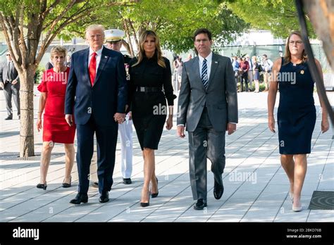 President Donald J Trump And First Lady Melania Trump Arrive To The September 11th Pentagon