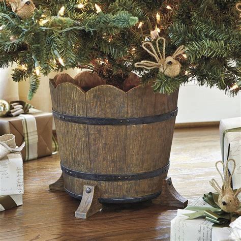 Barrel Planter Christmas Tree Stand Holiday Accessories Ballard