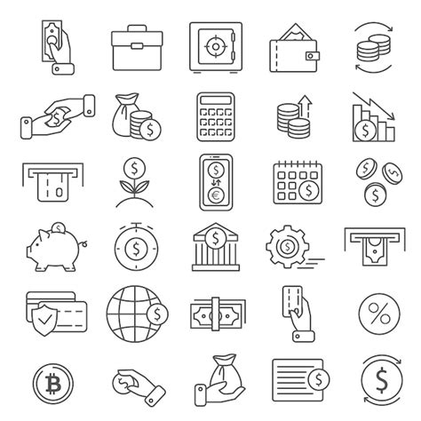 Premium Vector Bank And Finance Icon Set Business And Corporation