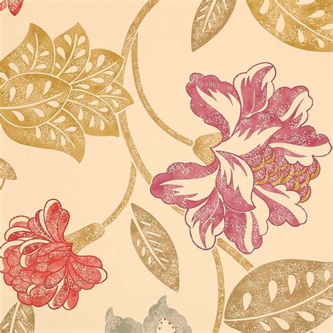 Sanderson Floral Feature Wallpaper Beige Callisto Dampca101 Ebay