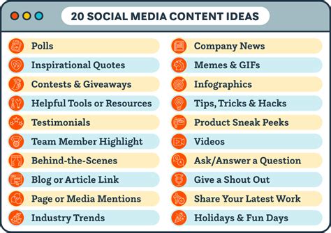 20 Social Media Content Ideas