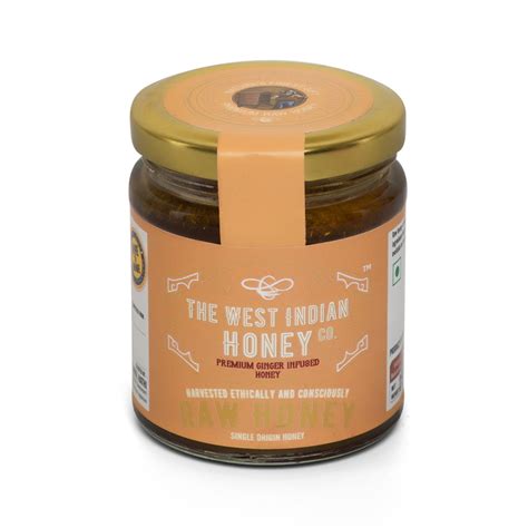 Buy Raw Unprocessed Ginger Infused Honey Grams From Brand The West