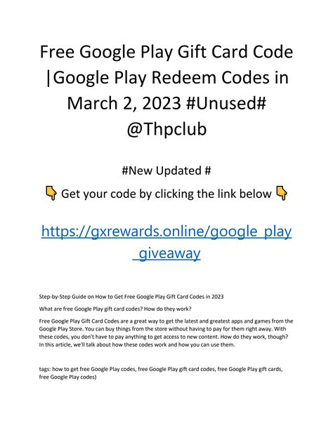 Free Google Play Gift Card Code Google Play Redeem Codes In March 2