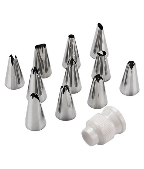 Buy 12pcs Steel Cake Icing Piping Decorating Nozzles Tips Baking Tool
