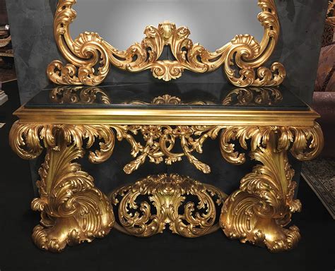 Baroque Italian Style Console Of The 16th Century Ukiran Kemewahan Meja