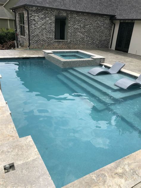 Tanning Ledge Swimming Pool With Tanning Ledge Pool Plastering