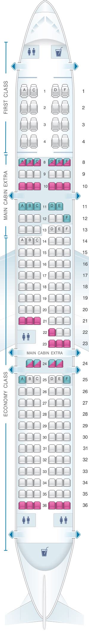 American Airlines Seat Map Airbus A321