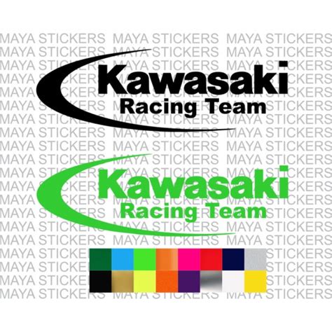 Kawasaki Racing Team Logo Stickers In Custom Colors And Sizes