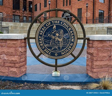 The Great Seal Of The Chickasaw Nation On The Ocu Campus In The City Of