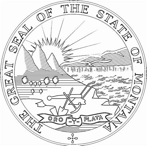 Montana Flag Coloring Page Lovely Minnesota State Seal Coloring Page In