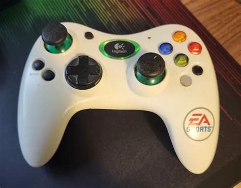 Original Microsoft Xbox Logitech Ea Sports Wireless White Controller