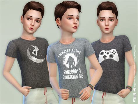 The Sims Resource T Shirt Collection For Boys P17 By Lillka • Sims 4