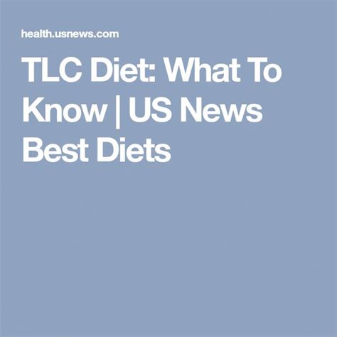 Tlc Diet What To Know Us News Best Diets Tlcdietplan Mind Diet
