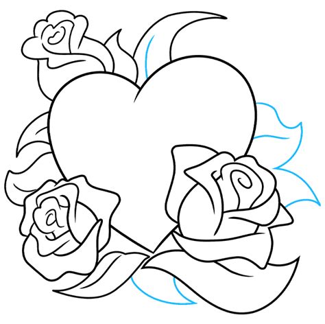 How To Draw A Rose And Heart Really Easy Drawing Tutorial