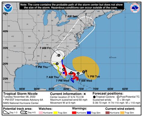 Subtropical Storm Nicole Update 2 1182022 Uf Emergency Weather